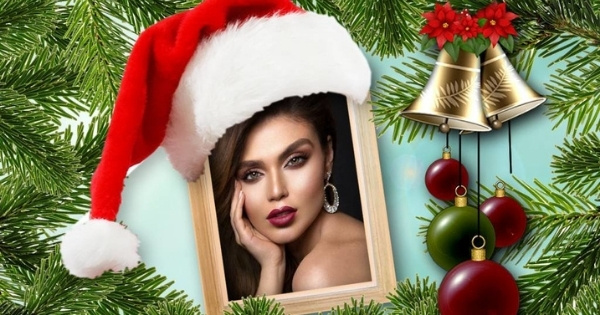 Create Your Beautiful Photo With A Christmas Hat!