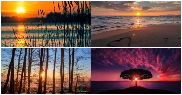 Escolha uma dessas fotos rom&acirc;nticas do p&ocirc;r do sol e n&oacute;s adivinharemos como &eacute; sua vida amorosa.