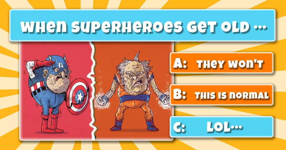 Can You Imagine These Superheroes Getting Old And Looked Like This!