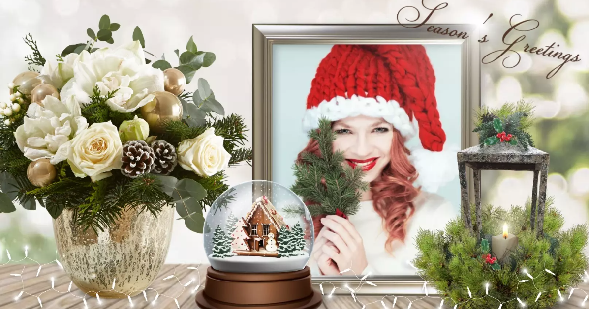 Make Your Holiday Photo Surrounding By Bouquet & Candlelight!