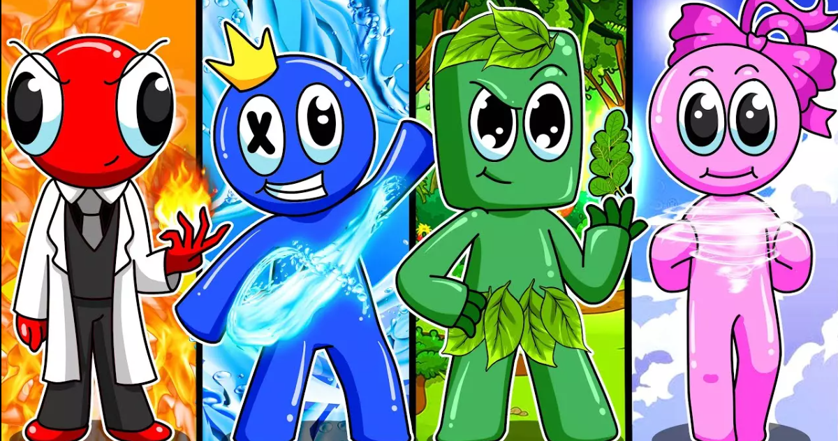 Four Elements Rainbow Friends - Fire, Water, Air And Earth - Which One Are You?