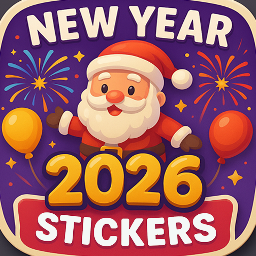 Happy New Year Stickers 2026