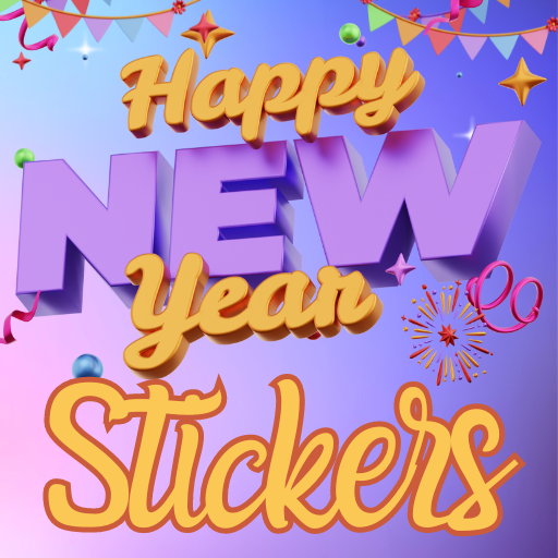 Happy new year stickers 2026
