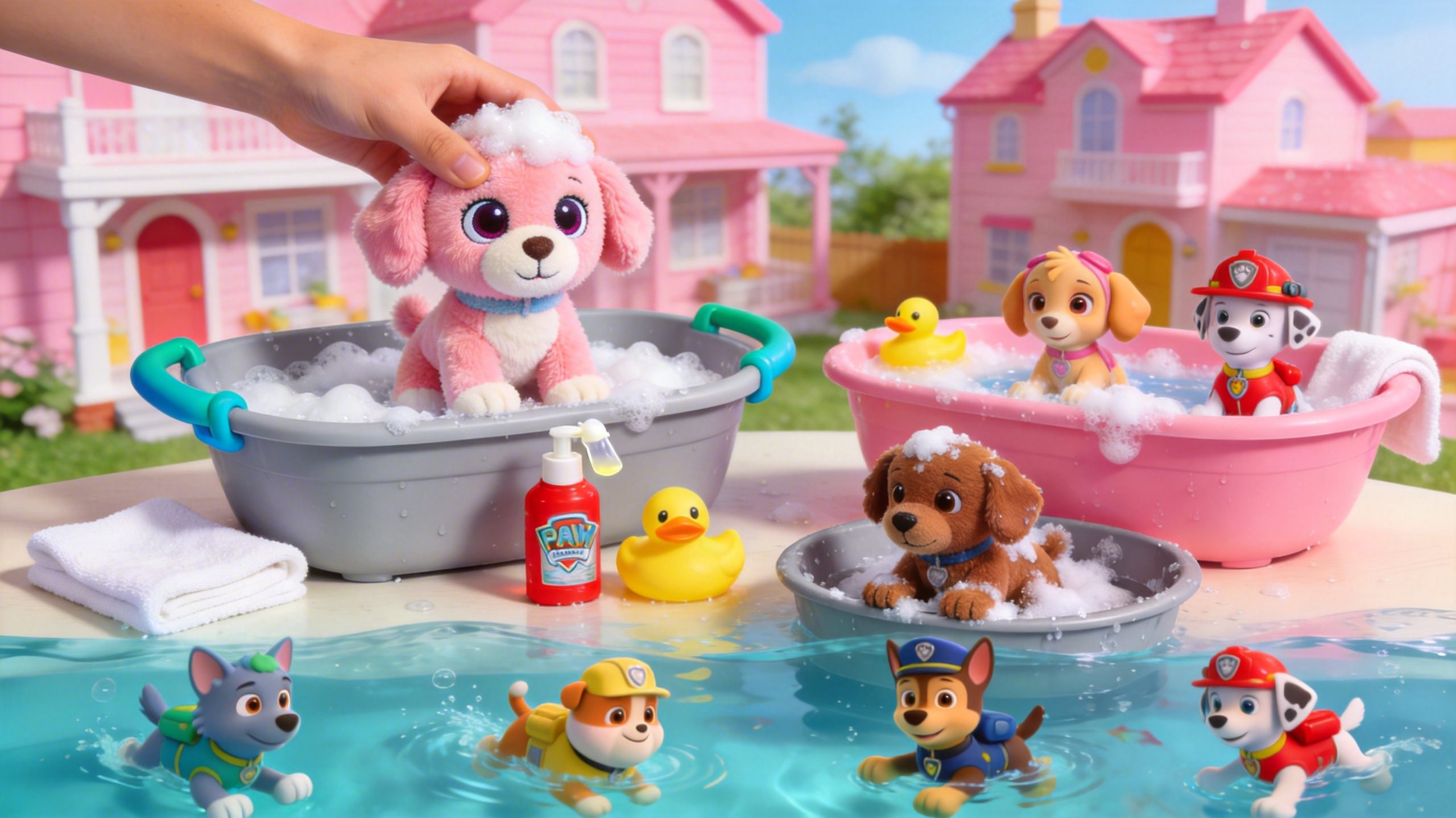 Paw Patrol Plays with Colorful Clay