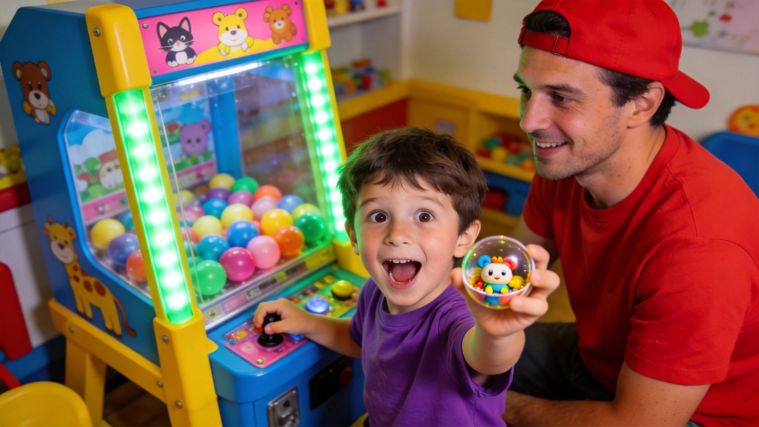 Boy Turns into Giant Toy Vending Machine