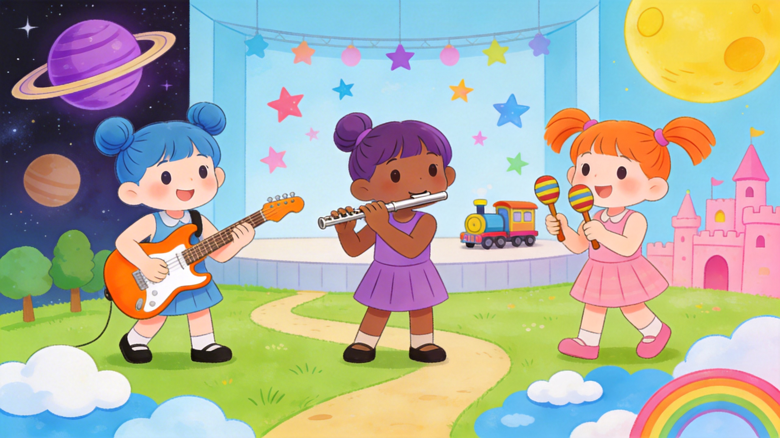 Girls Sing and Dance Kids Songs