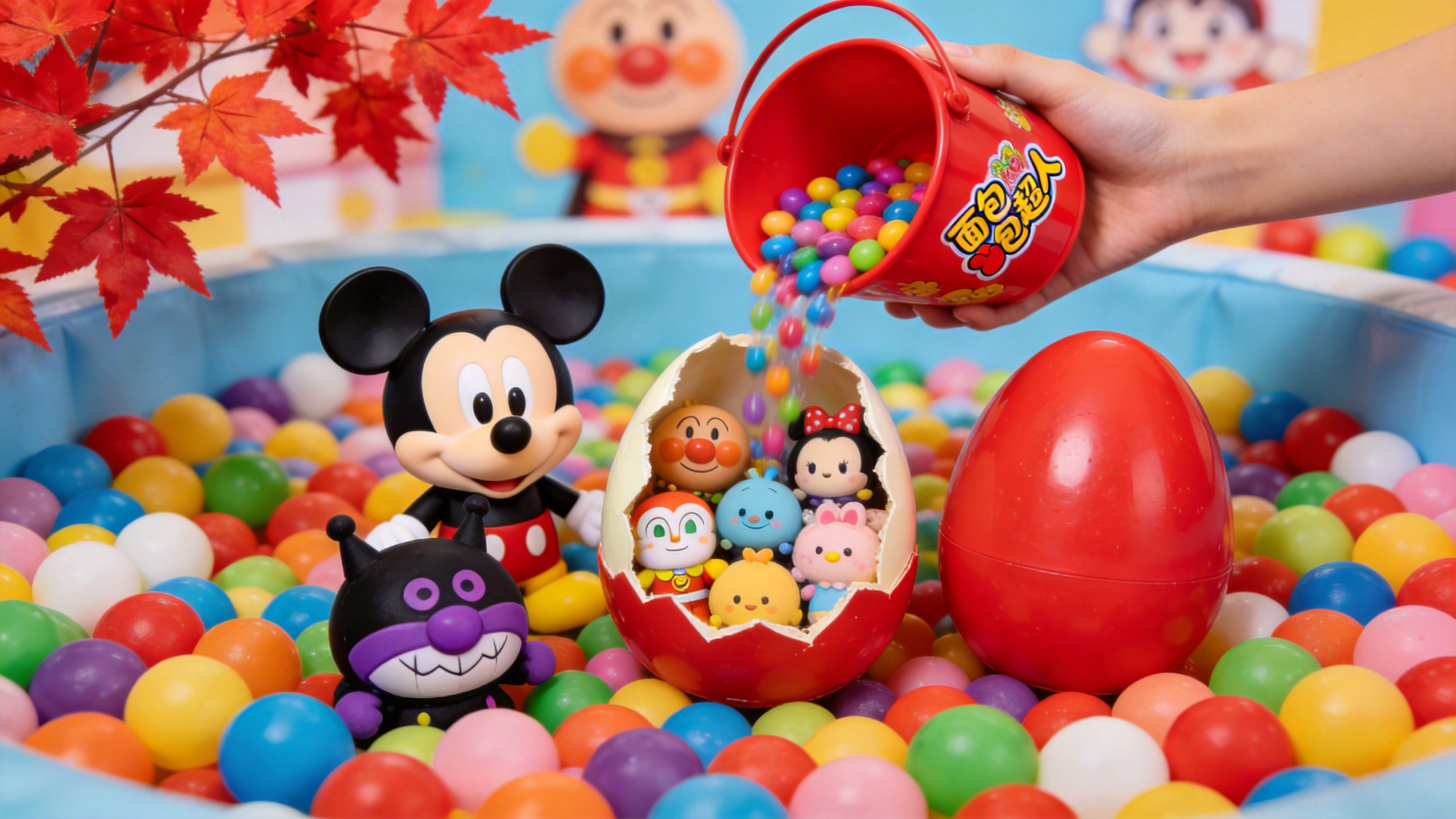 Anpanman Opens Surprise Eggs