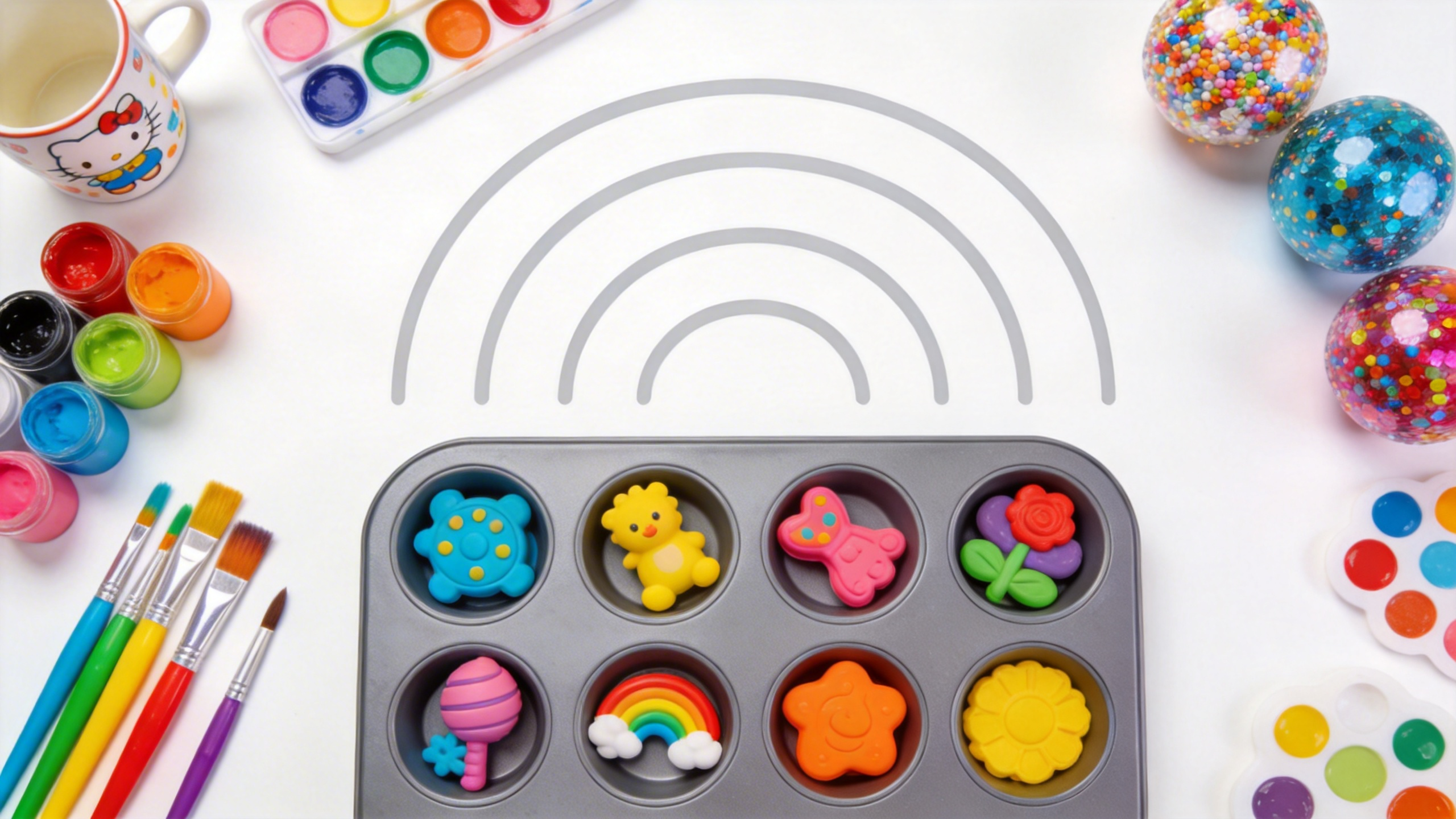 Playdoh Rainbow Fruit and Squishy Color Fun